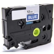 Nastro Compatibile Brother TZe-535 - 12 mm x 8 m - Laminato (Bianco su Blu)