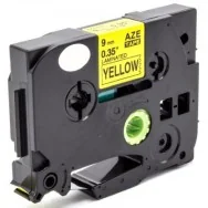 Nastro Compatibile Brother TZe-621 - 9 mm x 8 m - Laminato (Nero su Giallo)