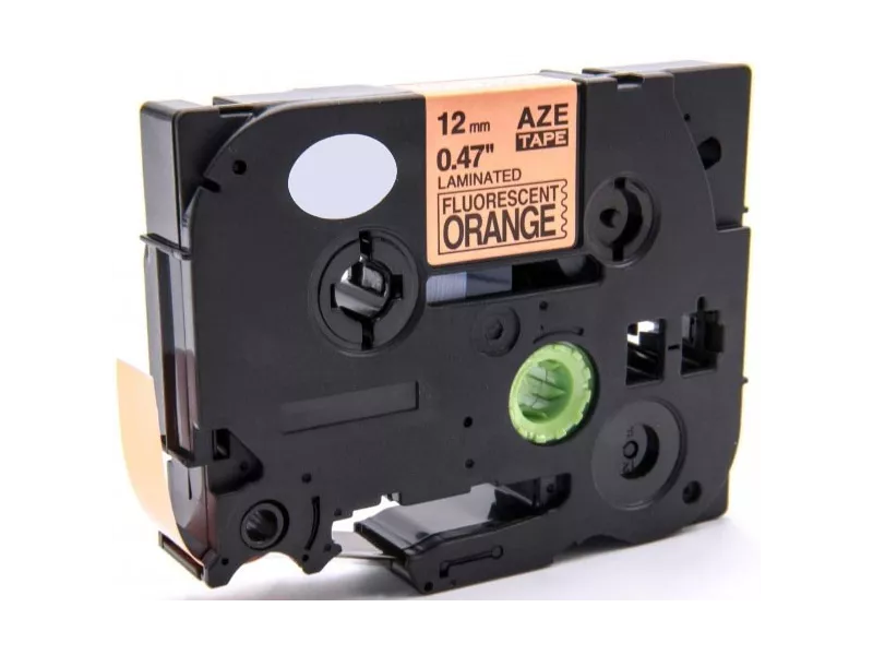 Nastro Compatibile Brother TZe-B31 - 12 mm x 5 m - Laminato (Nero su Arancione)