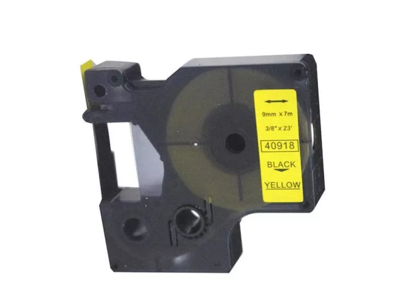 Nastro Compatibile Dymo S0720730 - 40918 - 9 mm x 7 m (Nero su Giallo) Nastro Compatibile Dymo S0720730 - 40918 - 9 mm x 7 m (Nero su Giallo)