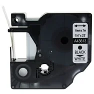 Nastro Compatibile Dymo S0720780 - 43613 - 6 mm x 7 m (Nero su Bianco)