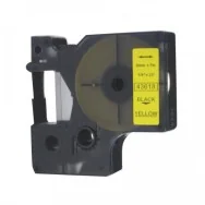 Nastro Compatibile Dymo S0720790 - 43618 - 6 mm x 7 m (Nero su Giallo)