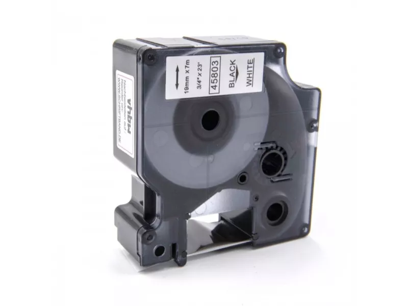 Nastro Compatibile Dymo S0720830 - 45803 - 19 mm x 7 m (Nero su Bianco)