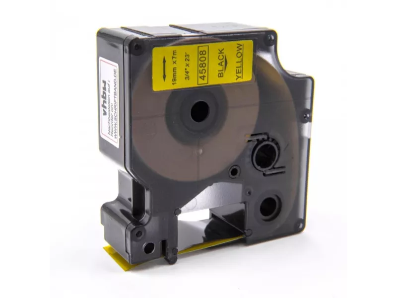 Nastro Compatibile Dymo S0720880 - 45808 - 19 mm x 7 m (Nero su Giallo)