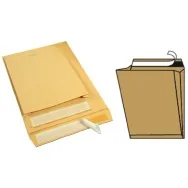 Busta a Sacco Blasetti - a Soffietto con Strip - 19x26 cm - 80 g - 578 (Avana Conf. 10)