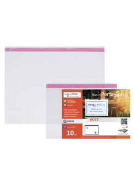 Buste Porta Avvisi Post Sei Rota - 42x30 cm - 410042 (Trasparente Conf. 10)