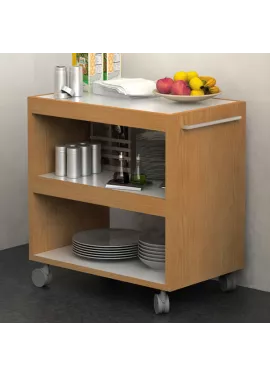 Carrello per Punto Caffè Artexport - 70x43,8x73 cm - 2851 (Noce e Bianco)