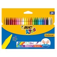 Pastelli a Cera Plastidecor Bic - 8 mm - 8297721 (Assortiti Conf. 24)