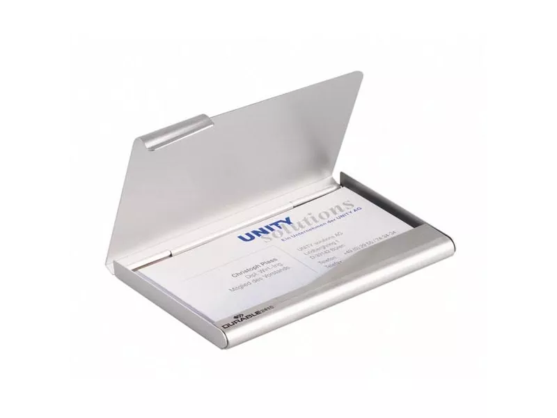 Portabiglietti da Visita Box Durable - Acciaio - 2415-23 (Argento) Portabiglietti da Visita Box Durable - Acciaio - 2415-23 (Argento)