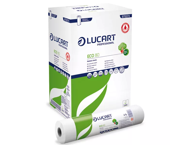 Lenzuolino Medico Lucart - 59 cm x 80 m (Bianco) Lenzuolino Medico Lucart - 59 cm x 80 m (Bianco)