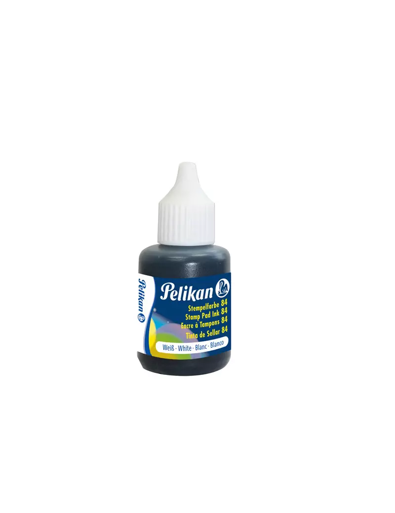 Inchiostro per Timbri Resistente all'Acqua 84 Pelikan - 30 ml - 351502 (Bianco) Inchiostro per Timbri Resistente all'Acqua 84 Pelikan - 30 ml - 351502 (Bianco)