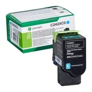 Toner Originale Lexmark C242XC0 (Ciano 3500 pagine)
