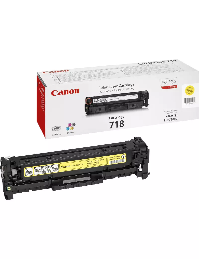 Toner Originale Canon 718y 2659B002 (Giallo 2900 pagine) Toner Originale Canon 718y 2659B002 (Giallo 2900 pagine)