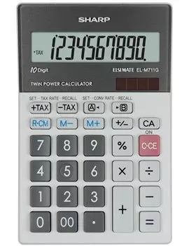 Calcolatrice da Tavolo Sharp EL-M711G - ELM711G (Grigio)