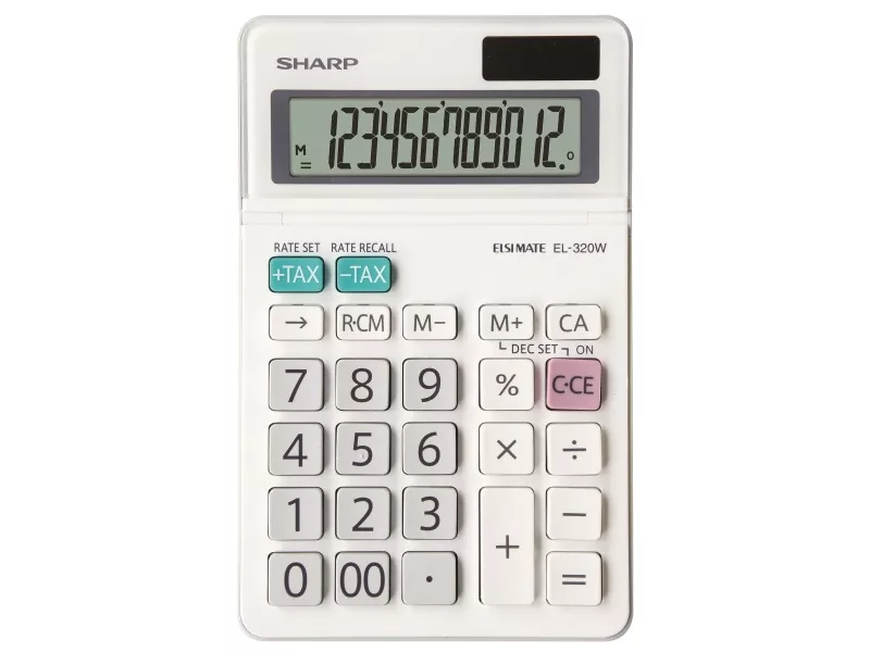 Calcolatrice da Tavolo Sharp EL-320W - EL320W (Bianco)