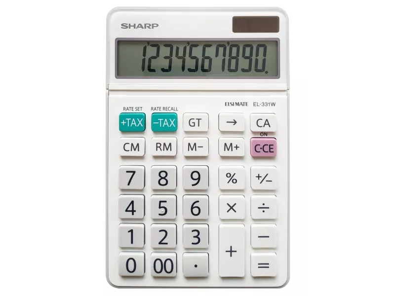 Calcolatrice da Tavolo Sharp EL-331W - EL331W (Bianco)