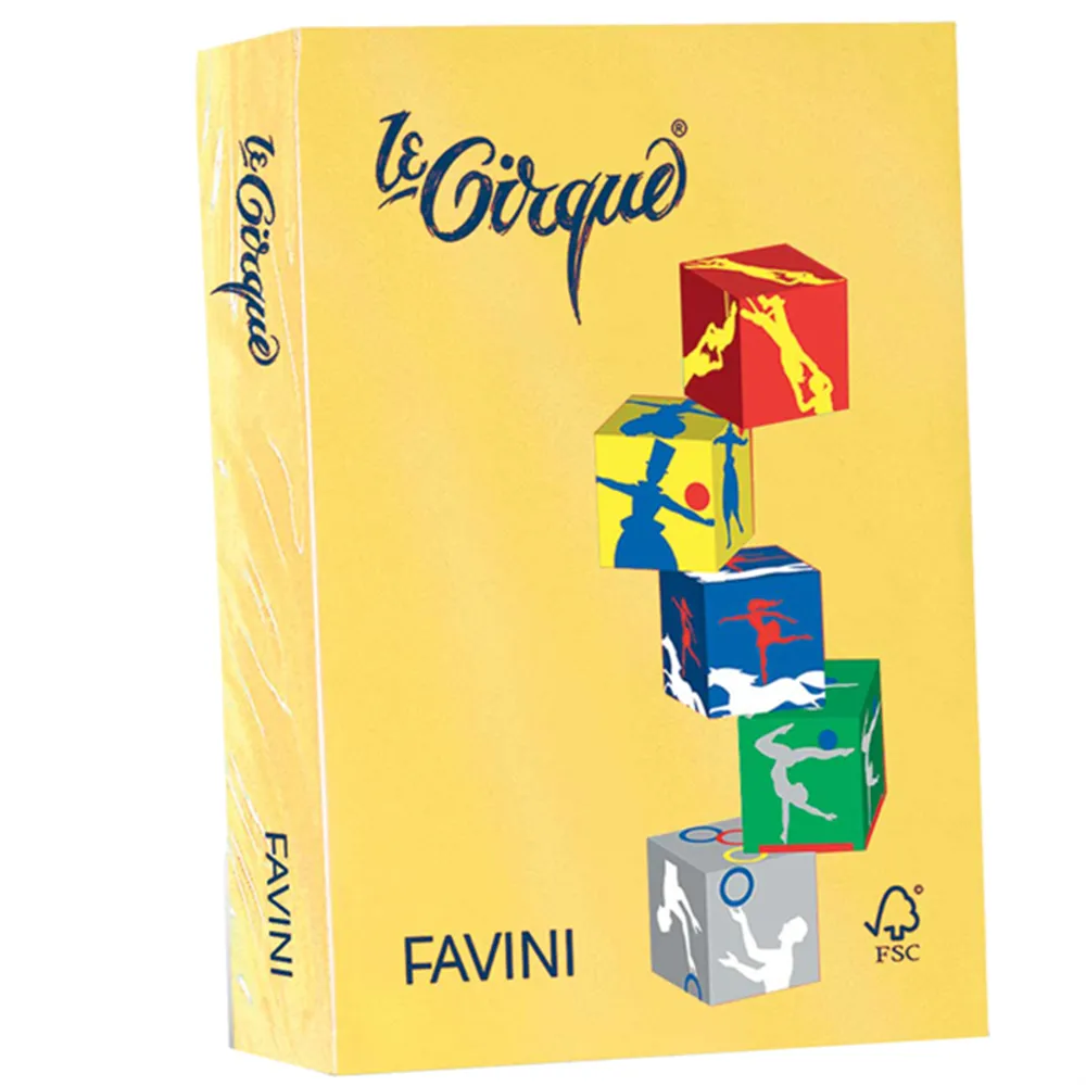 Carta Colorata Le Cirque Favini - A3 - 80 g - A71B353 (Giallo Sole Conf. 500)