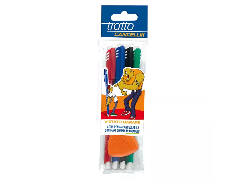 Penna a Sfera Cancellabile Tratto Cancellik Fila - 1 mm - 042300 (Assortiti Conf. 4) Penna a Sfera Cancellabile Tratto Cancellik Fila - 1 mm - 042300 (Assortiti Conf. 4)