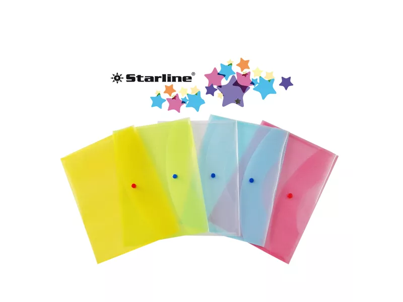 Busta con Bottone Starline - A4 (Assortiti Conf. 5)