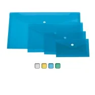 Busta con Bottone Lebez - A6 Orizzontale - 80195 (Assortiti Conf. 12)