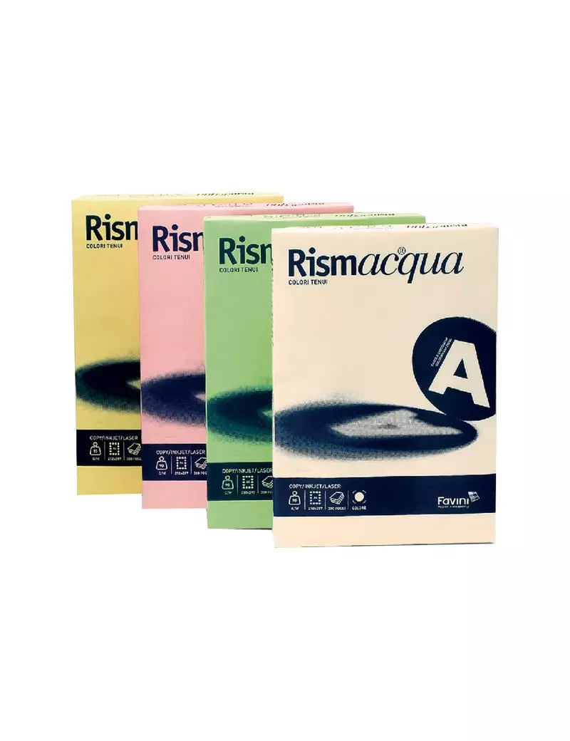 Carta Colorata Rismacqua Favini - A3 - 200 g - A67P113 (Verde Chiaro Tenue Conf. 125) Carta Colorata Rismacqua Favini - A3 - 200 g - A67P113 (Verde Chiaro Tenue Conf. 125)