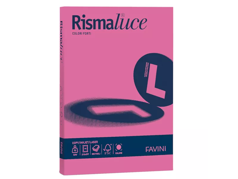 Carta Colorata Rismaluce Favini - A4 - 200 g - A67F104 (Ciclamino Forte Conf. 125)