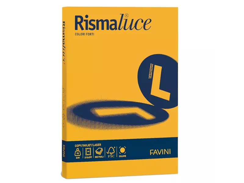 Carta Colorata Rismaluce Favini - A4 - 140 g - A65H204 (Giallo Oro Forte Conf. 200) Carta Colorata Rismaluce Favini - A4 - 140 g - A65H204 (Giallo Oro Forte Conf. 200)