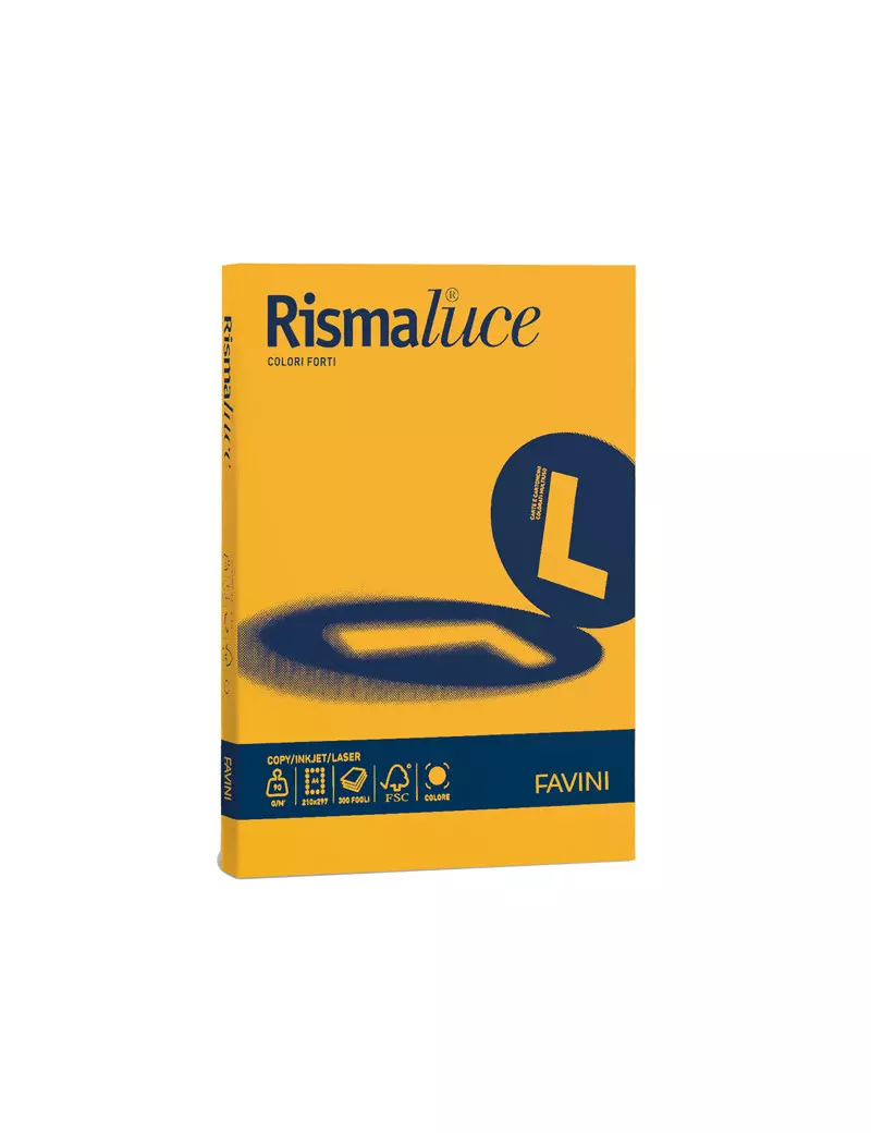 Carta Colorata Rismaluce Favini - A4 - 140 g - A65H204 (Giallo Oro Forte Conf. 200) Carta Colorata Rismaluce Favini - A4 - 140 g - A65H204 (Giallo Oro Forte Conf. 200)