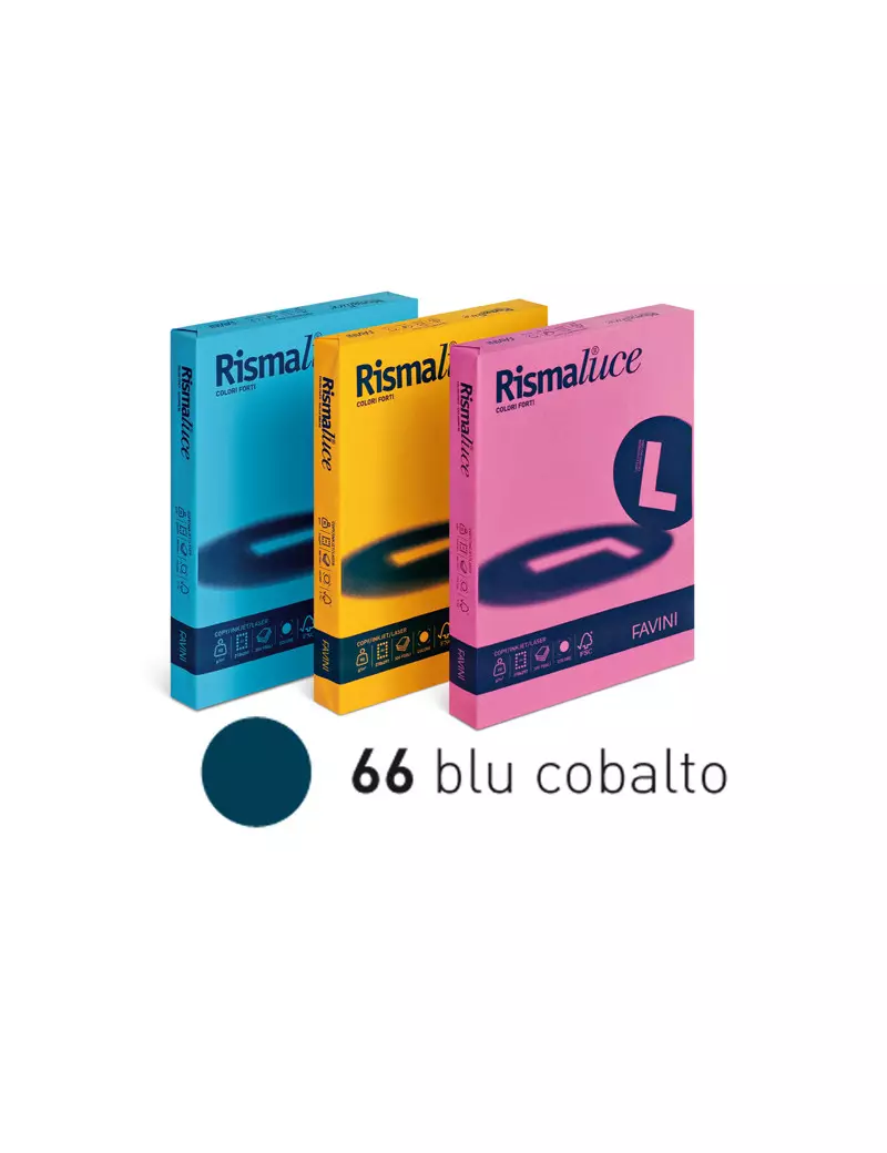 Carta Colorata Rismaluce Favini - A4 - 200 g - A672114 (Blu Cobalto Forte Conf. 125) Carta Colorata Rismaluce Favini - A4 - 200 g - A672114 (Blu Cobalto Forte Conf. 125)