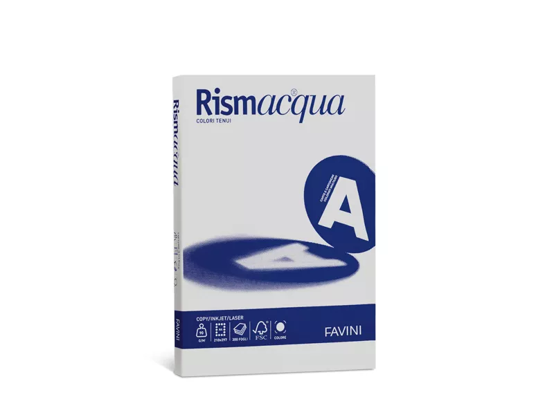Carta Colorata Rismacqua Small Favini - A4 - 200 g - A69U544 (Ghiaccio Tenue Conf. 50)