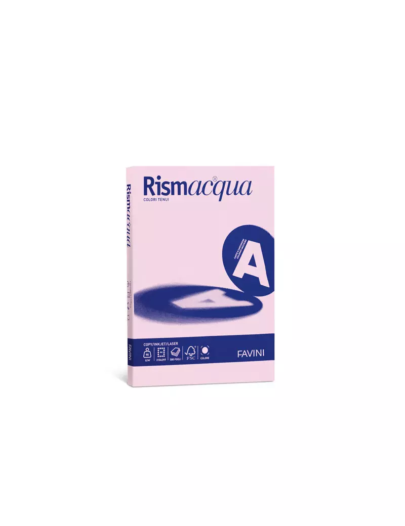 Carta Colorata Rismacqua Small Favini - A4 - 200 g - A69S544 (Rosa Tenue Conf. 50) Carta Colorata Rismacqua Small Favini - A4 - 200 g - A69S544 (Rosa Tenue Conf. 50)