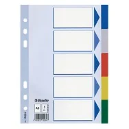 Intercalare Neutro in PPL Esselte - A5 - 5 Tasti - 15264 (Multicolore)