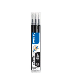 Refill per Penna a Sfera Cancellabile Frixion Ball Clicker Pilot - 0,5 mm - 006570 (Nero Conf. 3)