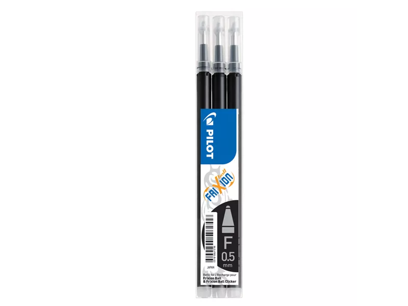 Refill per Penna a Sfera Cancellabile Frixion Ball Clicker Pilot - 0,5 mm - 006570 (Nero Conf. 3)