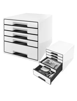 Cassettiera Drawer Cabinet Cube 5 Leitz - 28,7x36,3x27 cm - 5 Cassetti - 52531001 (Bianco)