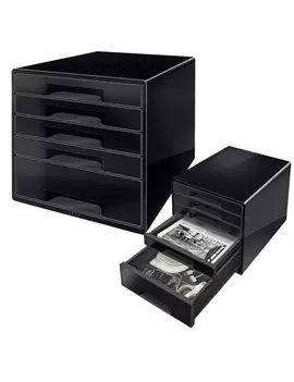 Cassettiera Drawer Cabinet Cube 5 Leitz - 28,7x36,3x27 cm - 5 Cassetti - 52531095 (Nero)