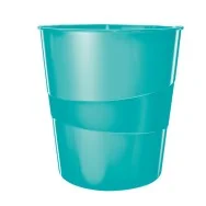 Cestino Gettacarte Wow Leitz - 15 Litri - 52781051 (Azzurro Acquamarina Metallizzato)