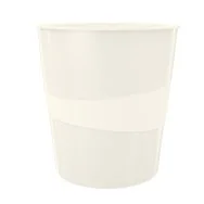 Cestino Gettacarte Wow Leitz - 15 Litri - 52781001 (Bianco Metallizzato)