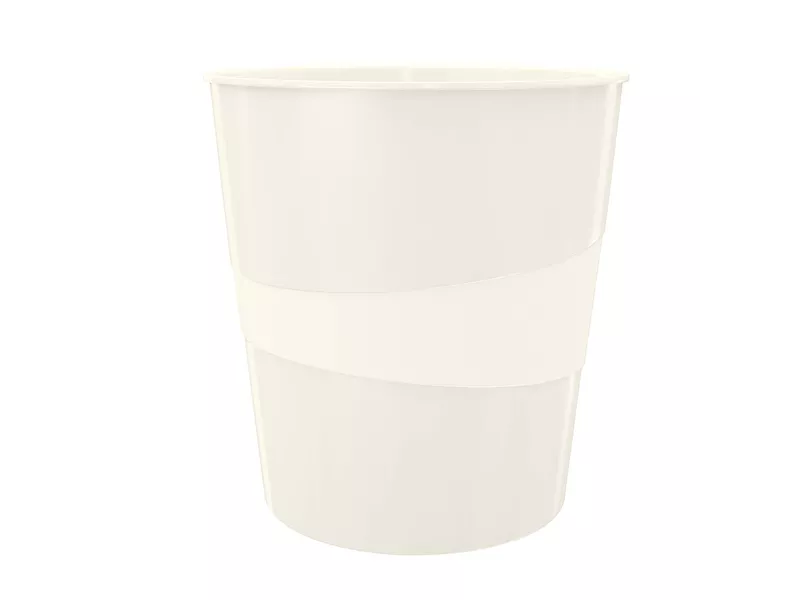 Cestino Gettacarte Wow Leitz - 15 Litri - 52781001 (Bianco Metallizzato)