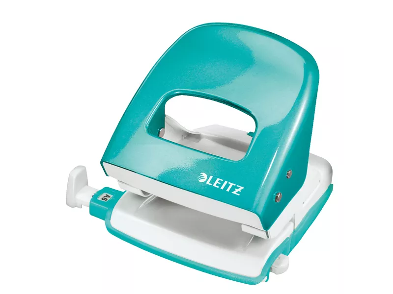 Perforatore a 2 Fori 5008 Wow Series Leitz - 30 Fogli - 50082001 (Acqua Marina Metallizzato)