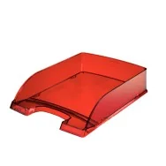 Vaschetta Portacorrispondenza Wow Standard Plus Leitz - 25,5x36x7 cm - 52260028 (Rosso Trasparente Conf. 5)