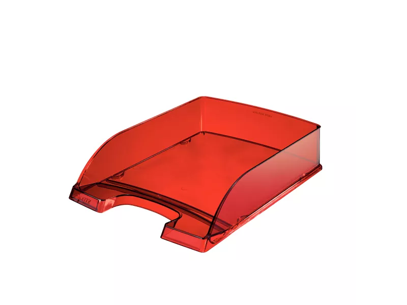 Vaschetta Portacorrispondenza Wow Standard Plus Leitz - 25,5x36x7 cm - 52260028 (Rosso Trasparente Conf. 5)