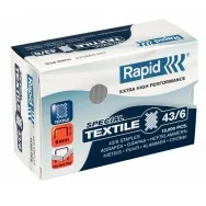 Punti Metallici per Cucitrice Special Textile Rapid - 43/6 - 24872200 (Conf. 10000)