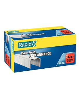 Punti Metallici per Cucitrice Extra High Performance Rapid - 24/8+ - 24860100 (Conf. 5000)