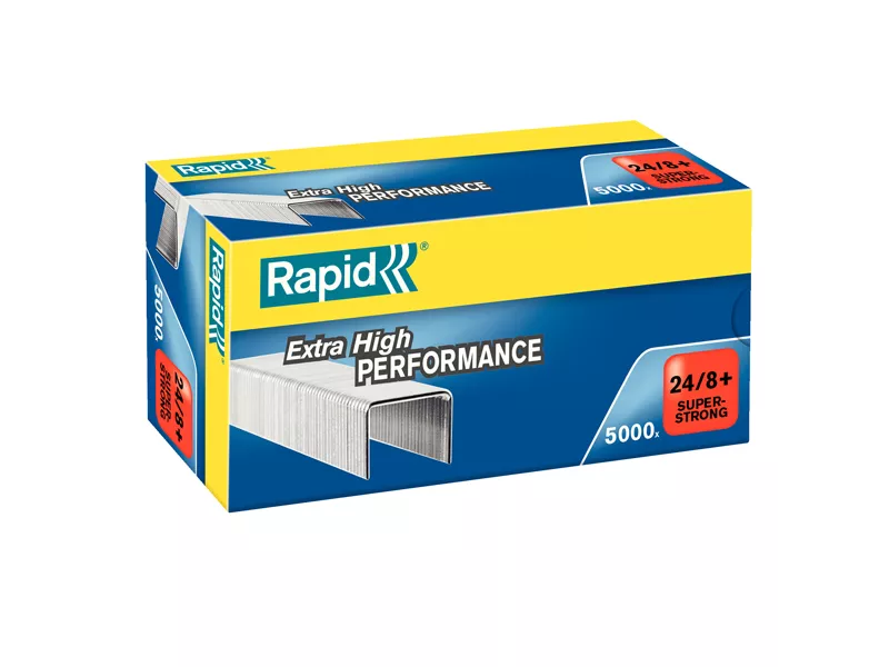 Punti Metallici per Cucitrice Extra High Performance Rapid - 24/8+ - 24860100 (Conf. 5000) Punti Metallici per Cucitrice Extra High Performance Rapid - 24/8+ - 24860100 (Conf. 5000)