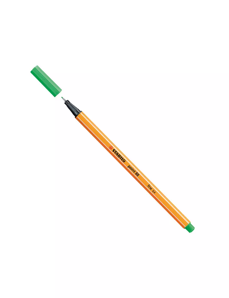 Fineliner Point 88 Stabilo - 0,4 mm - 88/16 (Verde Smeraldo Conf. 10) Fineliner Point 88 Stabilo - 0,4 mm - 88/16 (Verde Smeraldo Conf. 10)