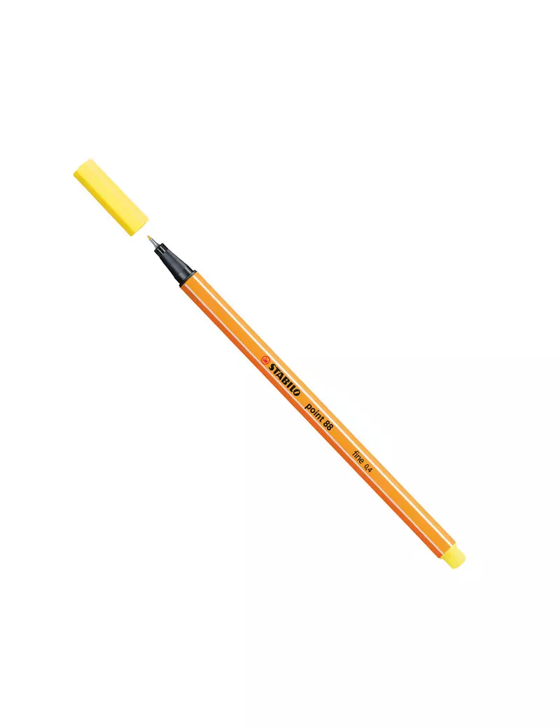 Fineliner Point 88 Stabilo - 0,4 mm - 88/24 (Giallo Limone Conf. 10) Fineliner Point 88 Stabilo - 0,4 mm - 88/24 (Giallo Limone Conf. 10)