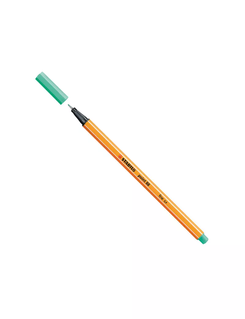 Fineliner Point 88 Stabilo - 0,4 mm - 88/13 (Verde Ghiaccio Conf. 10) Fineliner Point 88 Stabilo - 0,4 mm - 88/13 (Verde Ghiaccio Conf. 10)