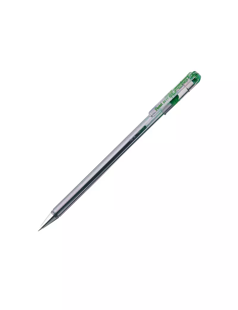 Penna a Sfera Superb Pentel - 0,7 mm - BK77-D (Verde Conf. 12)