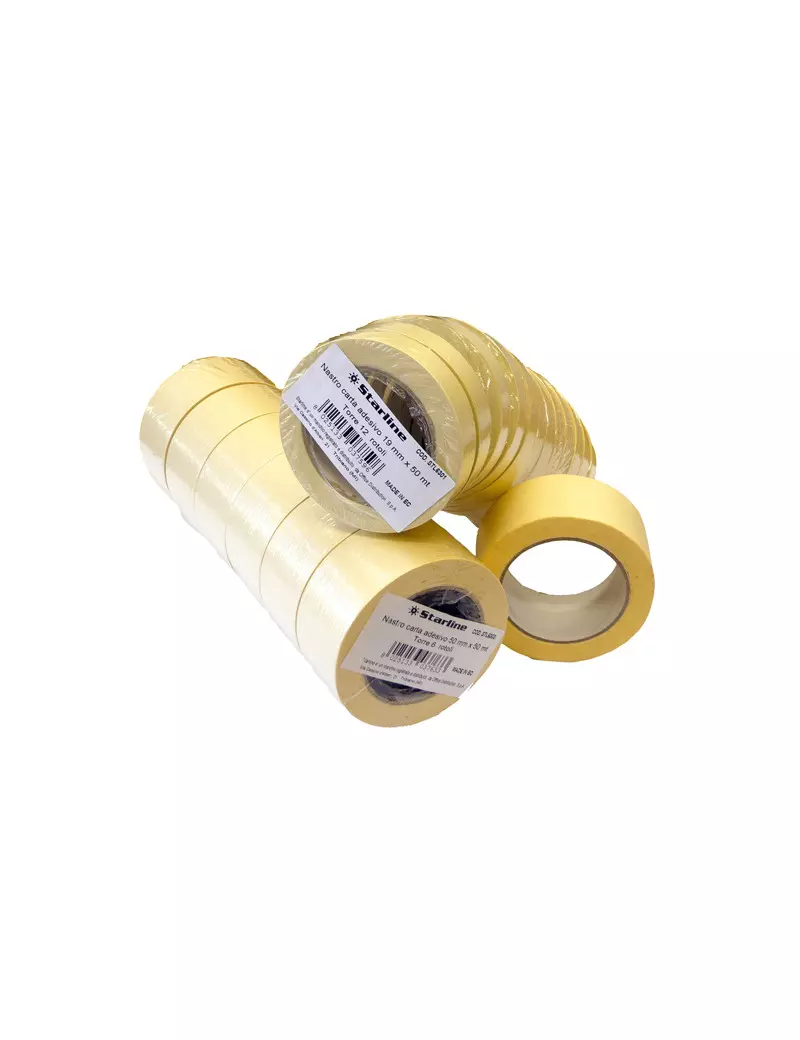 Nastro Adesivo in Carta Starline - 19 mm x 50 m (Avana Conf. 12) Nastro Adesivo in Carta Starline - 19 mm x 50 m (Avana Conf. 12)